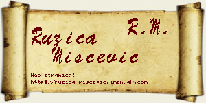 Ružica Miščević vizit kartica